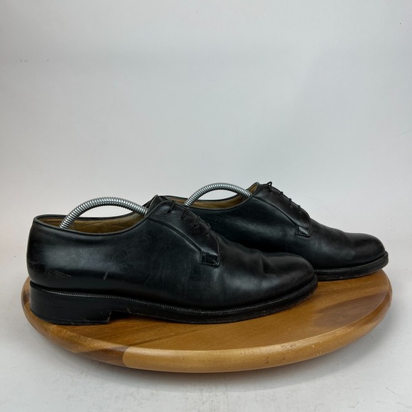 Giorgio Armani Other - Mens Giorgio Armani Black Leather Plain Toe Oxford Dress Shoes Size 9.5 M GUC